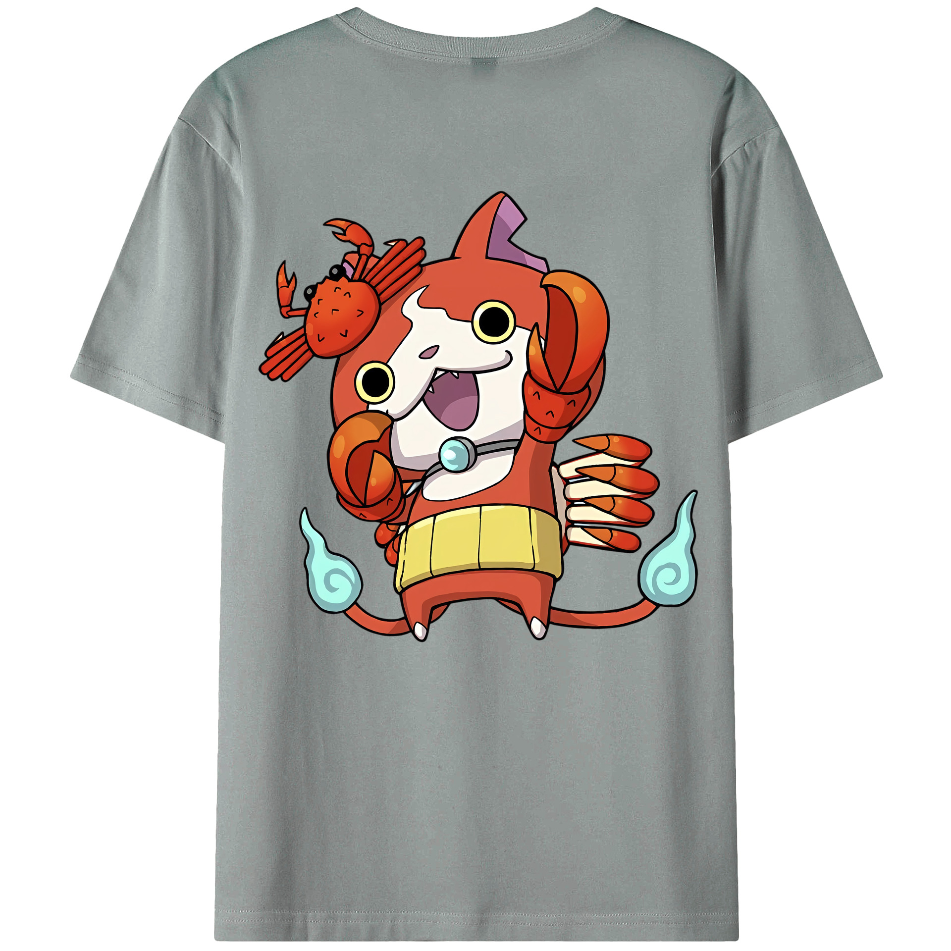 （画像用） 妖怪ウォッチ Yo-kai Watch 綿100％ メンズ半袖Tシャツ（バックプリント） 通気性